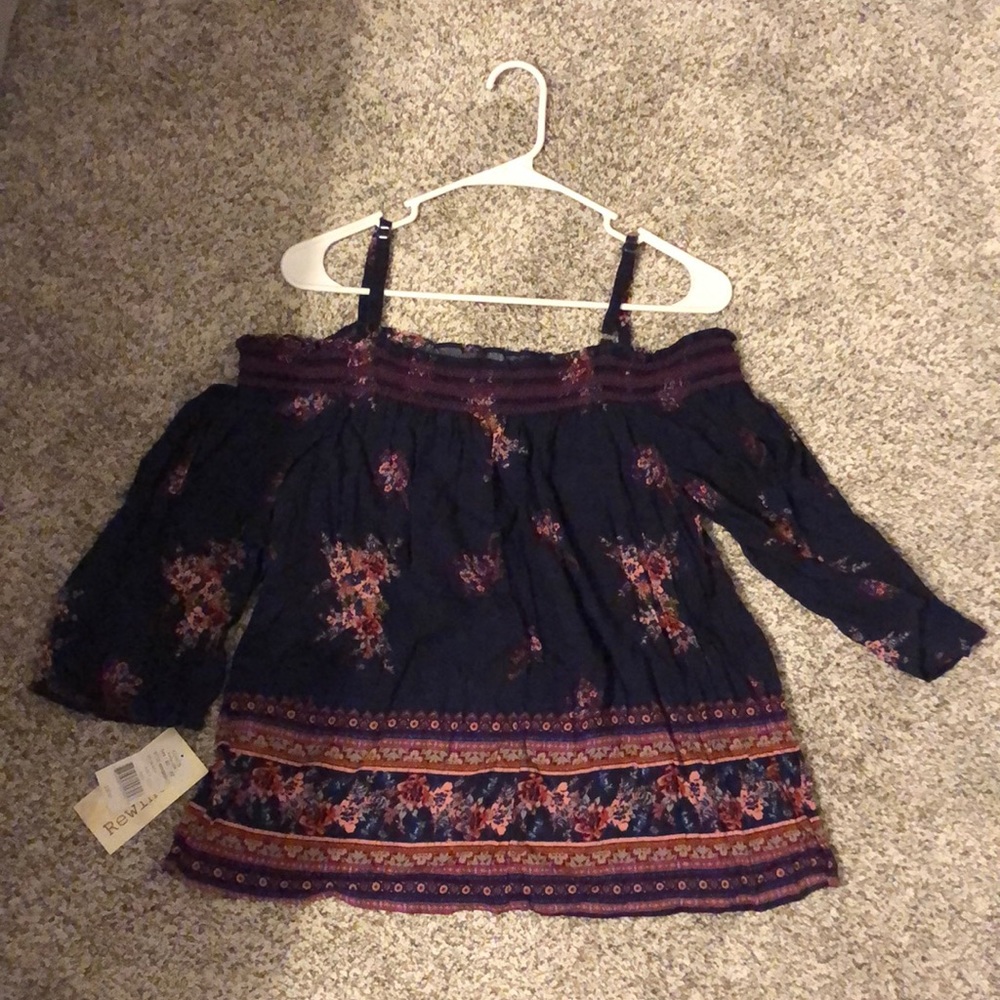 Off the shoulder floral top